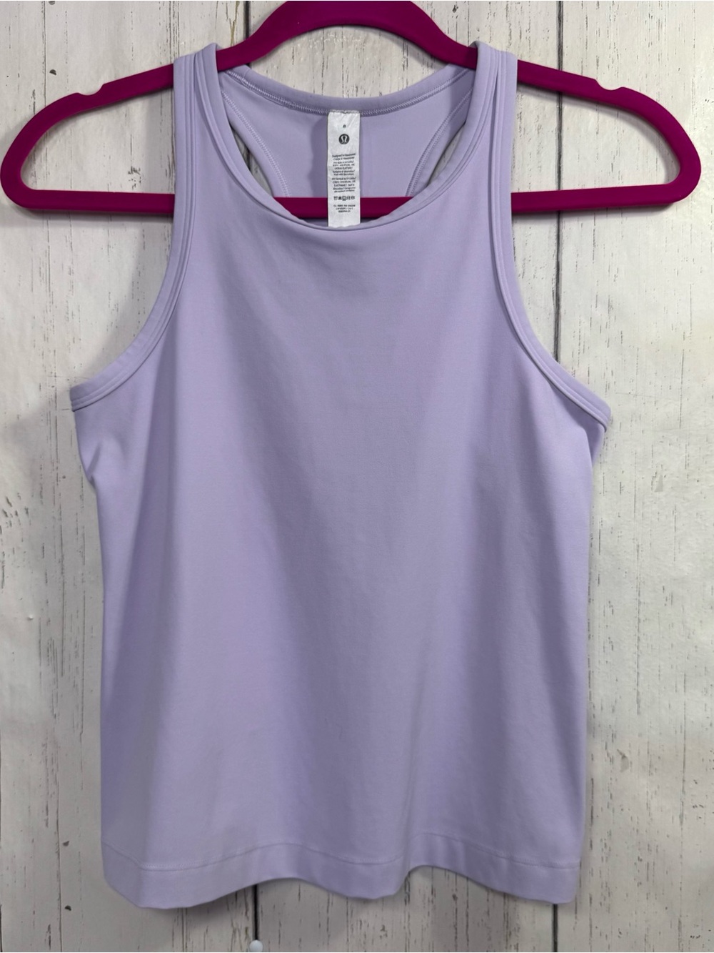 Lululemon Lavender Racerback Tank Top Size 8 Athletic Yoga Workout Activewear